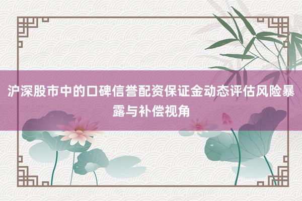 沪深股市中的口碑信誉配资保证金动态评估风险暴露与补偿视角