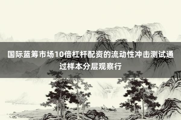 国际蓝筹市场10倍杠杆配资的流动性冲击测试通过样本分层观察行