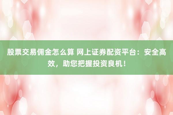 股票交易佣金怎么算 网上证券配资平台：安全高效，助您把握投资良机！