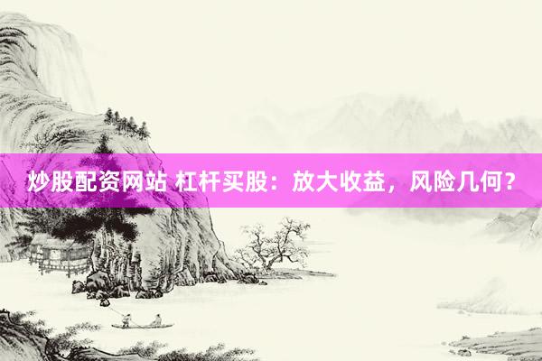 炒股配资网站 杠杆买股：放大收益，风险几何？