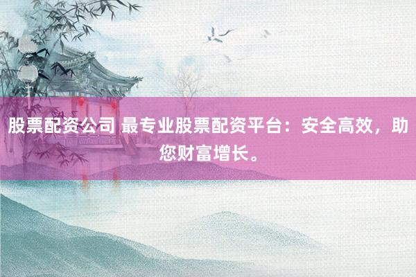股票配资公司 最专业股票配资平台：安全高效，助您财富增长。