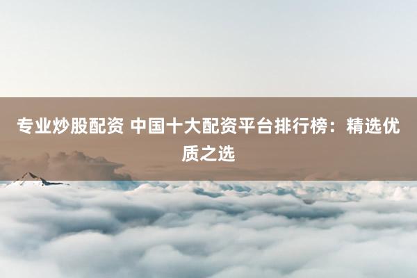 专业炒股配资 中国十大配资平台排行榜：精选优质之选